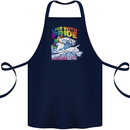 LGBT Live With Pride Unicorn Gay Pride Awareness Cotton Apron 100% Organic Navy Blue