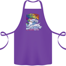 LGBT Live With Pride Unicorn Gay Pride Awareness Cotton Apron 100% Organic Purple