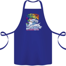 LGBT Live With Pride Unicorn Gay Pride Awareness Cotton Apron 100% Organic Royal Blue