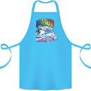 LGBT Live With Pride Unicorn Gay Pride Awareness Cotton Apron 100% Organic Turquoise
