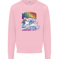 LGBT Live With Pride Unicorn Gay Pride Awareness Kids Sweatshirt Jumper Light Pink