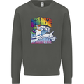 LGBT Live With Pride Unicorn Gay Pride Awareness Kids Sweatshirt Jumper Storm Grey