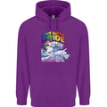 LGBT Live With Pride Unicorn Gay Pride Awareness Mens 80% Cotton Hoodie Purple