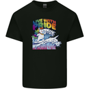 LGBT Live With Pride Unicorn Gay Pride Awareness Mens Cotton T-Shirt Tee Top Black
