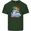 LGBT Live With Pride Unicorn Gay Pride Awareness Mens Cotton T-Shirt Tee Top Forest Green