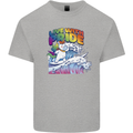 LGBT Live With Pride Unicorn Gay Pride Awareness Mens Cotton T-Shirt Tee Top Sports Grey