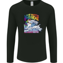 LGBT Live With Pride Unicorn Gay Pride Awareness Mens Long Sleeve T-Shirt Black