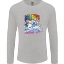 LGBT Live With Pride Unicorn Gay Pride Awareness Mens Long Sleeve T-Shirt Sports Grey