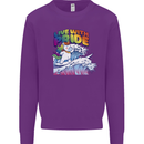 LGBT Live With Pride Unicorn Gay Pride Awareness Mens Sweatshirt Jumper Purple