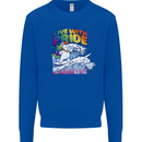 LGBT Live With Pride Unicorn Gay Pride Awareness Mens Sweatshirt Jumper Royal Blue