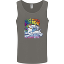 LGBT Live With Pride Unicorn Gay Pride Awareness Mens Vest Tank Top Charcoal