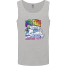 LGBT Live With Pride Unicorn Gay Pride Awareness Mens Vest Tank Top Sports Grey