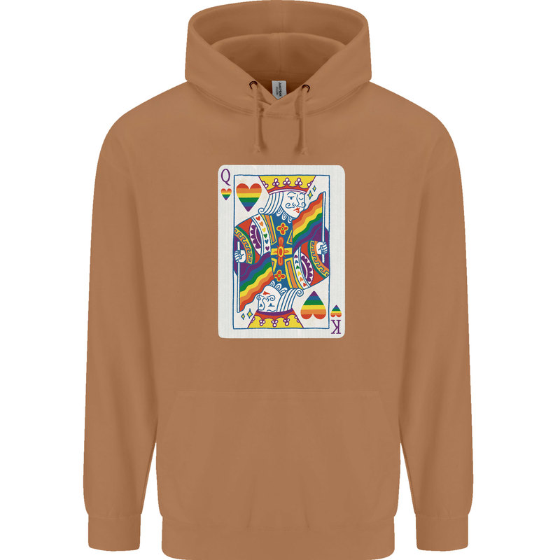 LGBT Queen Funny Gay Pride Mens 80% Cotton Hoodie Caramel Latte