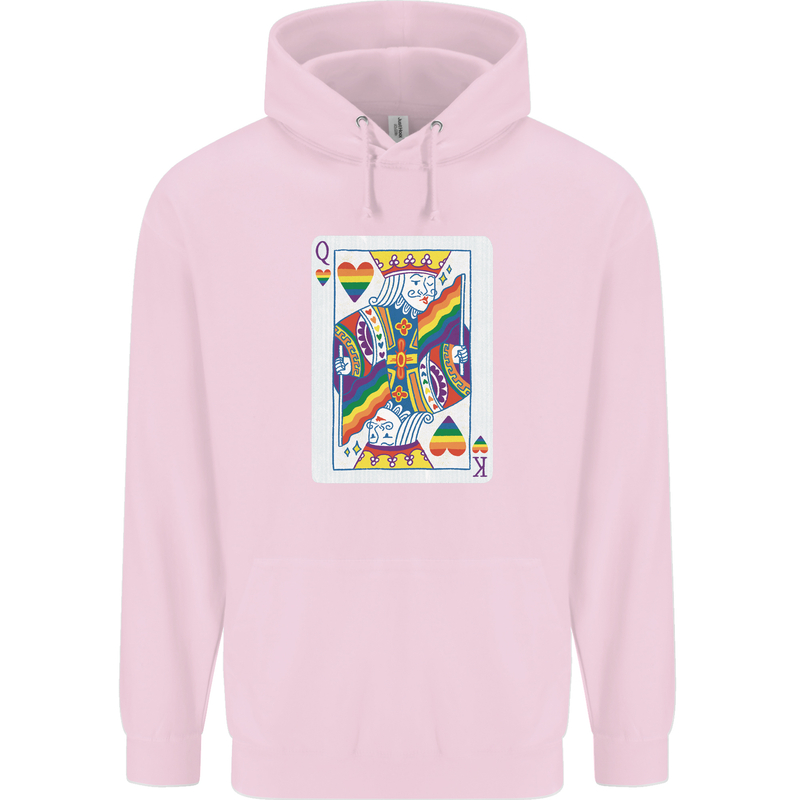 LGBT Queen Funny Gay Pride Mens 80% Cotton Hoodie Light Pink