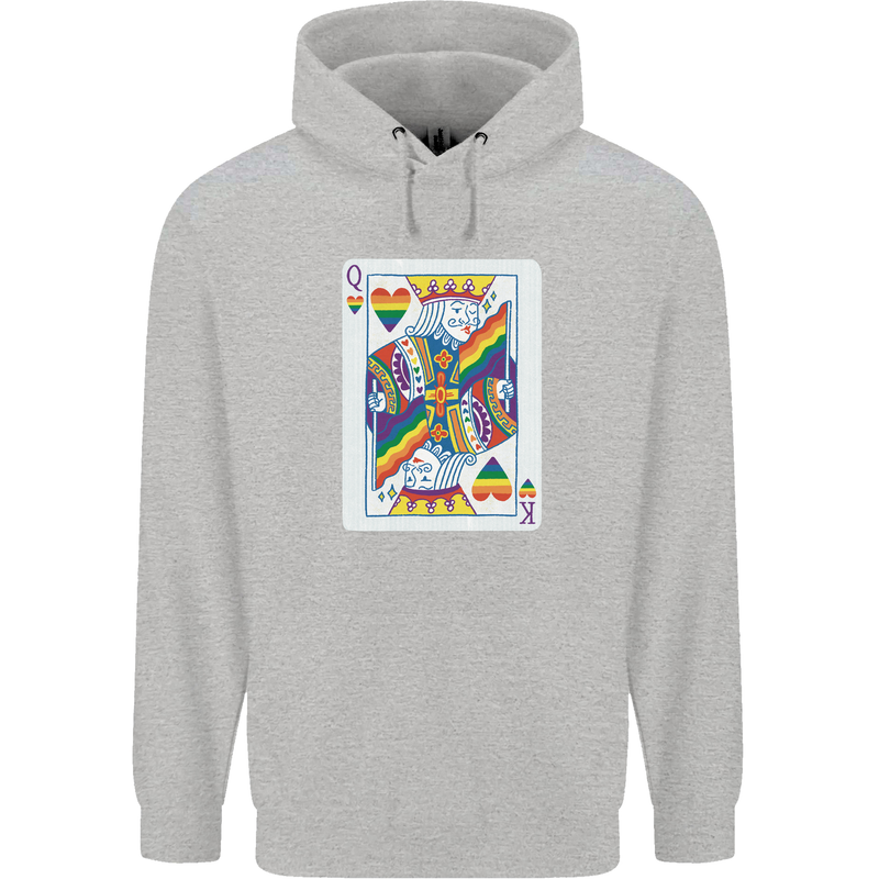 LGBT Queen Funny Gay Pride Mens 80% Cotton Hoodie Sports Grey