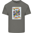 LGBT Queen Funny Gay Pride Mens Cotton T-Shirt Tee Top Charcoal