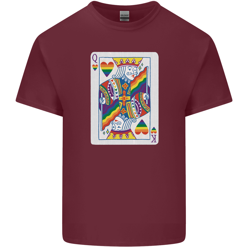 LGBT Queen Funny Gay Pride Mens Cotton T-Shirt Tee Top Maroon