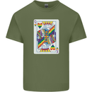 LGBT Queen Funny Gay Pride Mens Cotton T-Shirt Tee Top Military Green