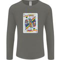 LGBT Queen Funny Gay Pride Mens Long Sleeve T-Shirt Charcoal