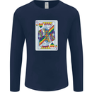 LGBT Queen Funny Gay Pride Mens Long Sleeve T-Shirt Navy Blue