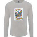 LGBT Queen Funny Gay Pride Mens Long Sleeve T-Shirt Sports Grey