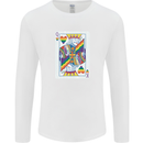 LGBT Queen Funny Gay Pride Mens Long Sleeve T-Shirt White
