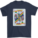 LGBT Queen Funny Gay Pride Mens T-Shirt 100% Cotton Navy Blue