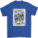 LGBT Queen Funny Gay Pride Mens T-Shirt 100% Cotton Royal Blue