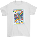 LGBT Queen Funny Gay Pride Mens T-Shirt 100% Cotton White