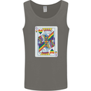 LGBT Queen Funny Gay Pride Mens Vest Tank Top Charcoal