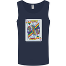 LGBT Queen Funny Gay Pride Mens Vest Tank Top Navy Blue