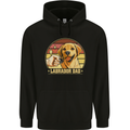 Labrador Dad Funny Fathers Day Dog Mens 80% Cotton Hoodie Black