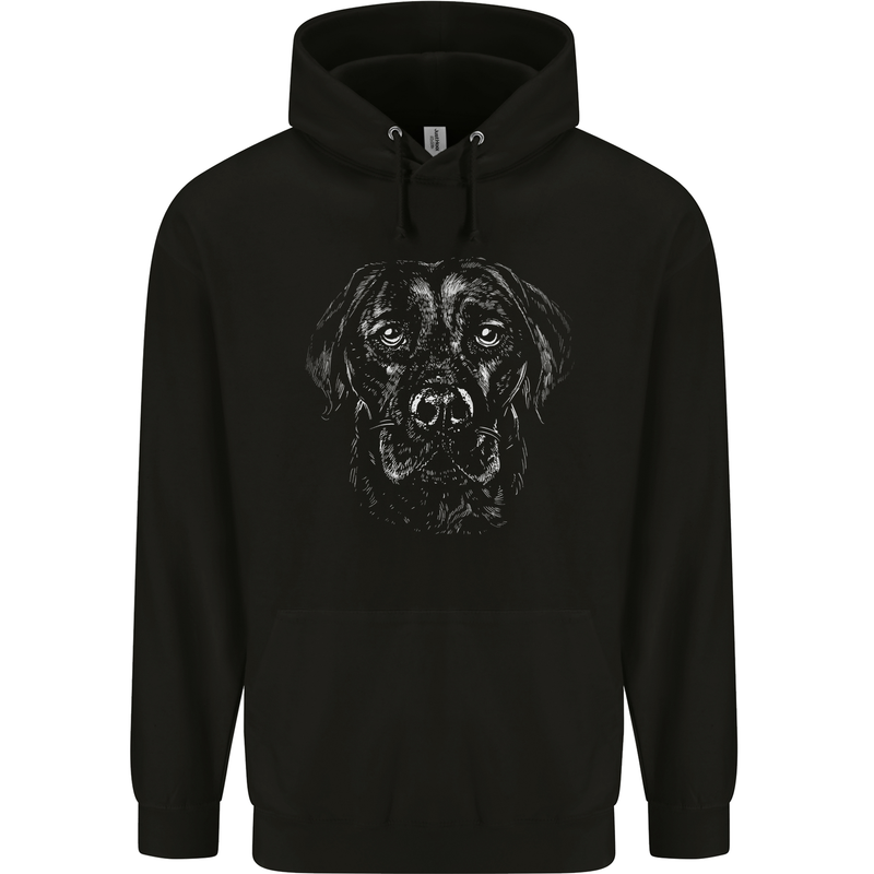 Labrador Retriever Dog	Labrador Retriever Mens 80% Cotton Hoodie Black