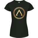 Lambda Symbol Bodybuilding Gym Training Womens Petite Cut T-Shirt Black