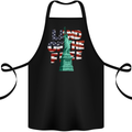 Land of the Free Independence Day 4th of July Cotton Apron 100% Organic Black