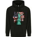 Land of the Free Independence Day 4th of July Mens 80% Cotton Hoodie Black