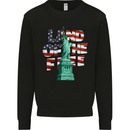 Land of the Free Independence Day 4th of July Mens Sweatshirt Jumper Black