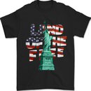 Land of the Free Independence Day 4th of July Mens T-Shirt 100% Cotton Black