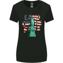 Land of the Free Independence Day 4th of July Womens Wider Cut T-Shirt Black