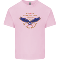 Land of the Free USA Veteran Independence Day Kids T-Shirt Childrens Light Pink