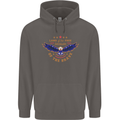 Land of the Free USA Veteran Independence Day Mens 80% Cotton Hoodie Charcoal