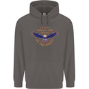 Land of the Free USA Veteran Independence Day Mens 80% Cotton Hoodie Charcoal