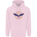 Land of the Free USA Veteran Independence Day Mens 80% Cotton Hoodie Light Pink