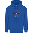 Land of the Free USA Veteran Independence Day Mens 80% Cotton Hoodie Royal Blue
