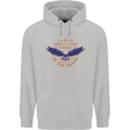 Land of the Free USA Veteran Independence Day Mens 80% Cotton Hoodie Sports Grey