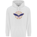 Land of the Free USA Veteran Independence Day Mens 80% Cotton Hoodie White