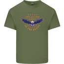 Land of the Free USA Veteran Independence Day Mens Cotton T-Shirt Tee Top Military Green