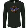 Land of the Free USA Veteran Independence Day Mens Long Sleeve T-Shirt Black