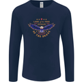 Land of the Free USA Veteran Independence Day Mens Long Sleeve T-Shirt Navy Blue