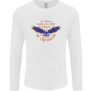 Land of the Free USA Veteran Independence Day Mens Long Sleeve T-Shirt White